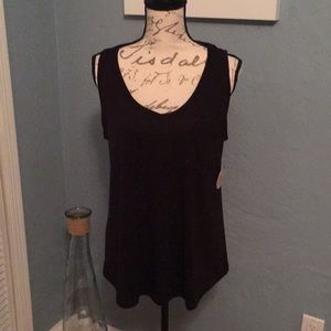 NWT Overaized Black tank top.